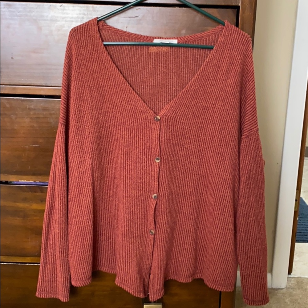 Rust Button-up Top
